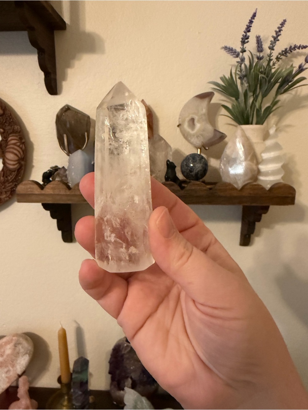 Clear Quartz Tower with Rainbows – 129g – READ
